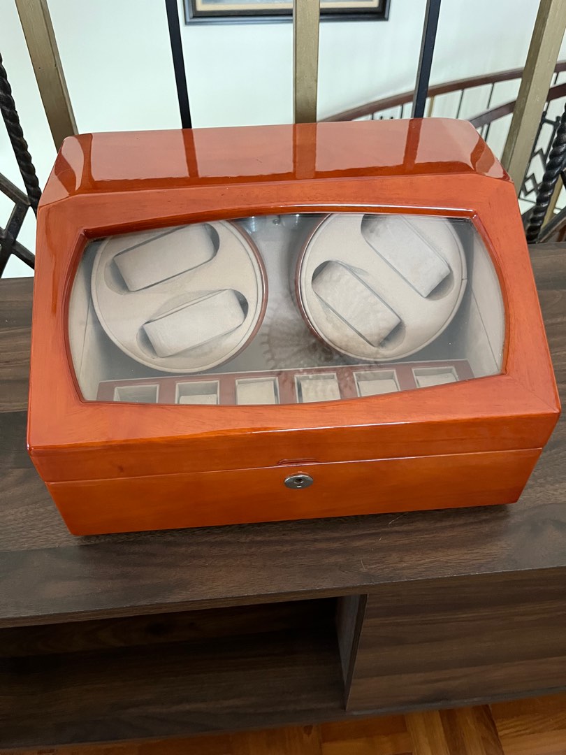 Rosewood 12 Function Watch Winder Men s Fashion Watches Accessories Watches on Carousell