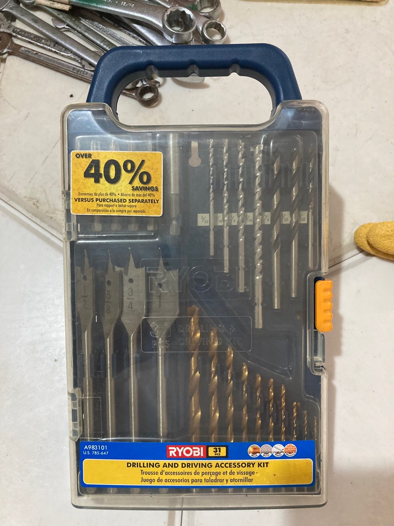 Ryobi 30 piece clearance drill bit set