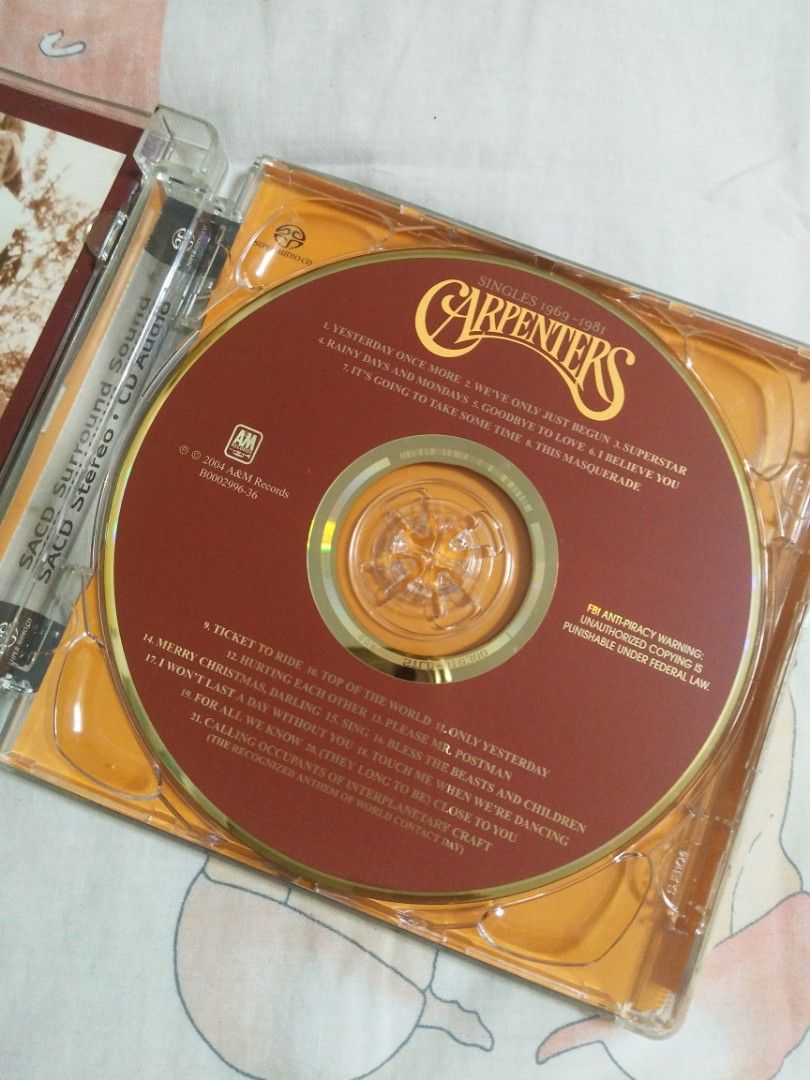 SACD CARPENTERS Singles 1969-1981 CD 舊版2004年美國版, 興趣及遊戲