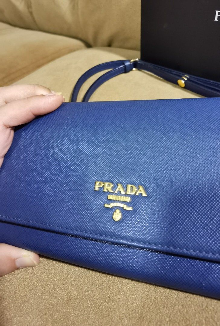 SALE PRADA Saffiano Leather WOC