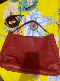 SALE‼️Double M Milano Genuine Red Hobo Bag