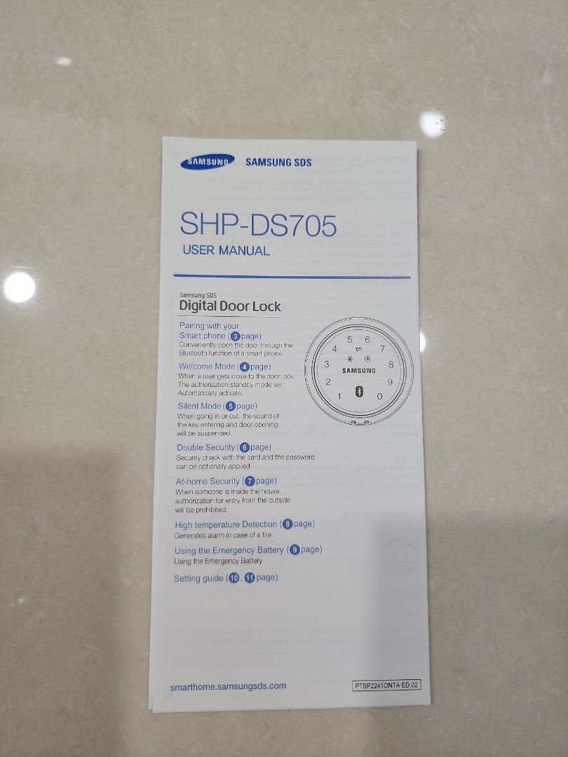 Samsung Combo Digital Lock (SHP-DP727 & SHP-DS705), Furniture & Home ...