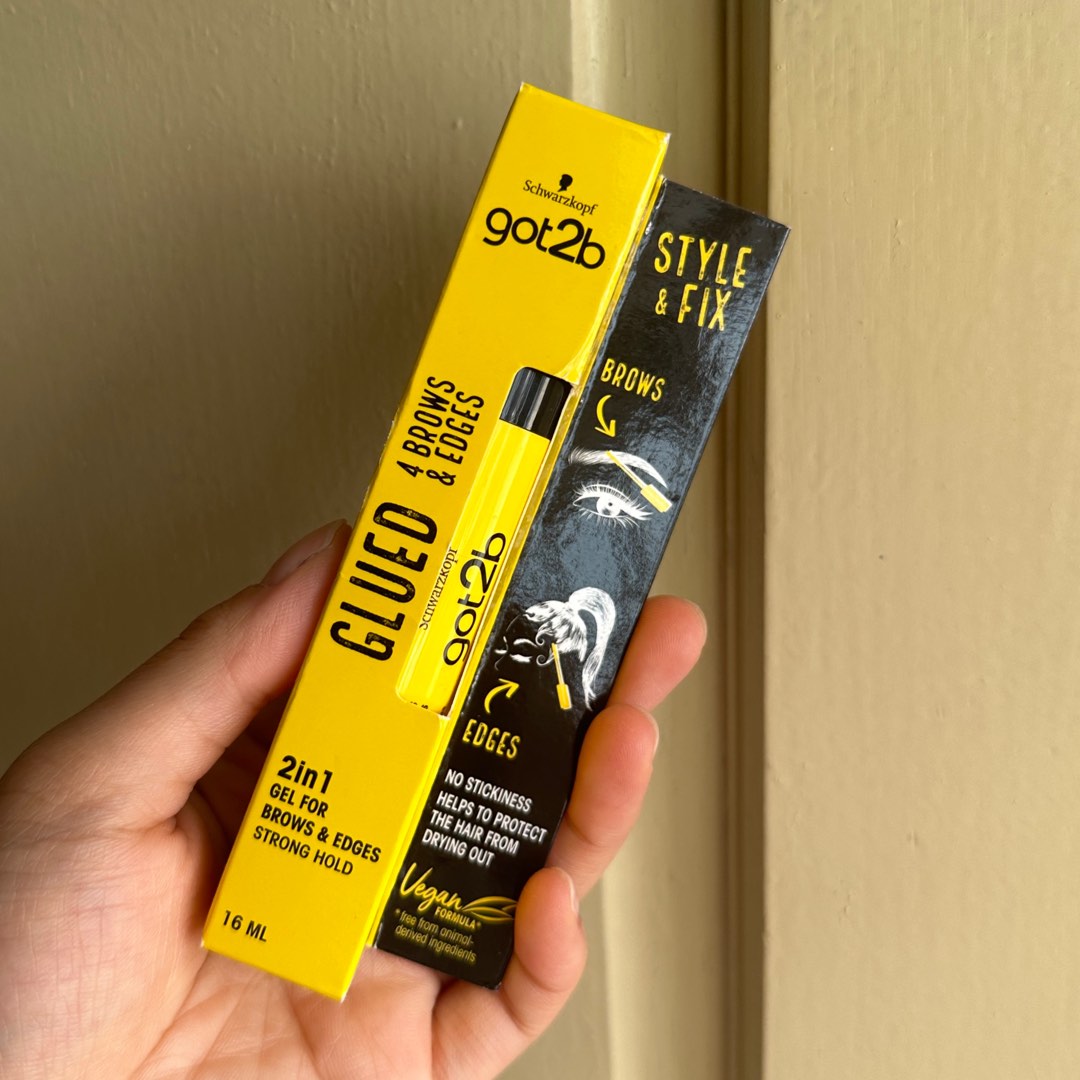 Schwarzkopf got2b Glued 4 Brows & Edges 2in1 Eyebrow Clear Gel, Beauty ...
