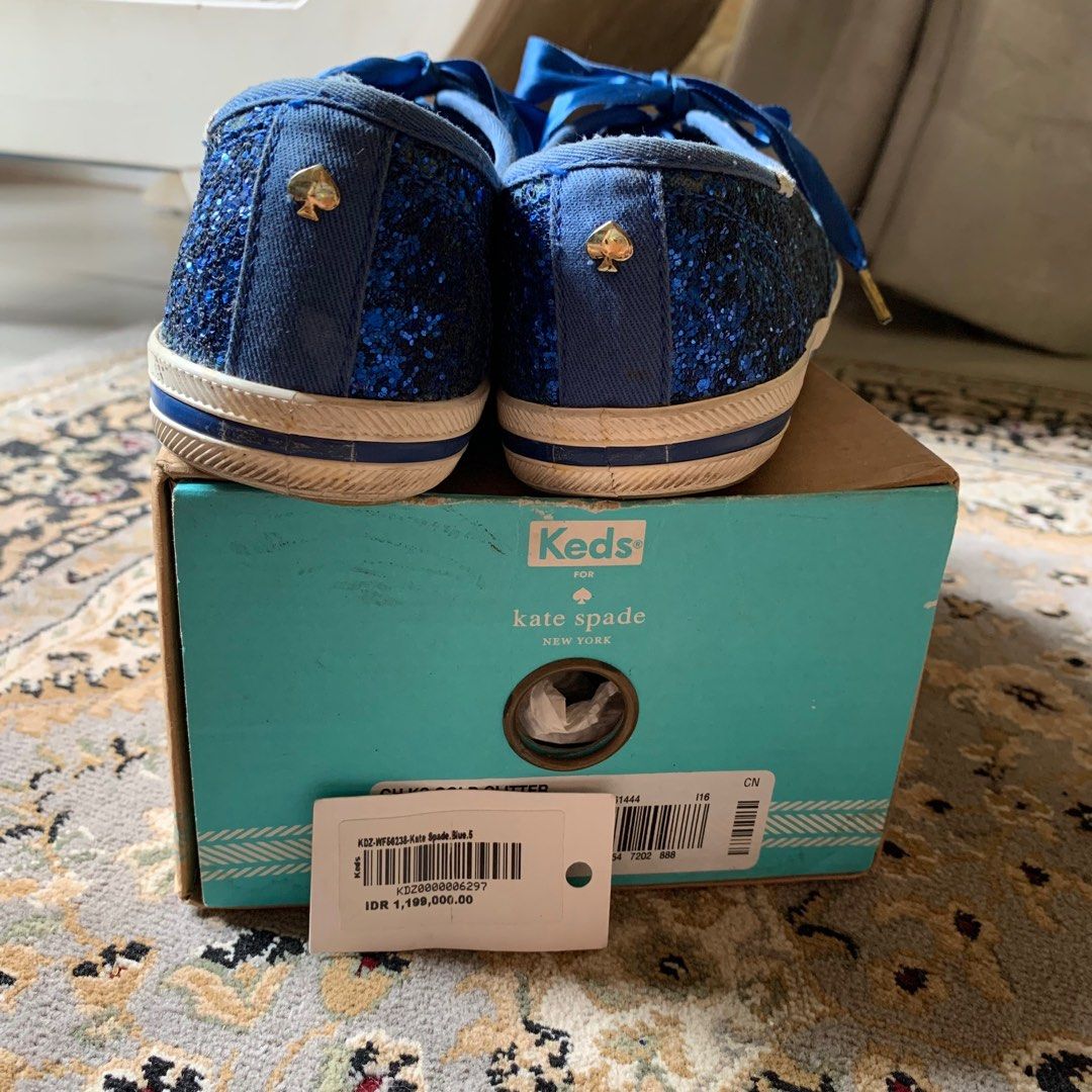 Kate Spade Navy Blue Sequin Sneakers Navy Glitter Keds Outlet