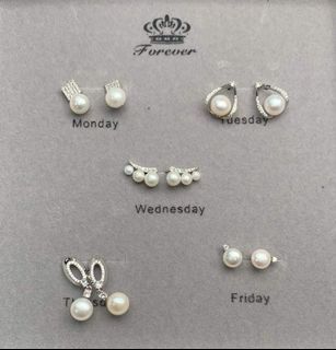 SKN Gold and Silver American Diamond Dangle  Drop Pearl Stud Earrings for  Women  Girls SKN3342  Amazonin Fashion