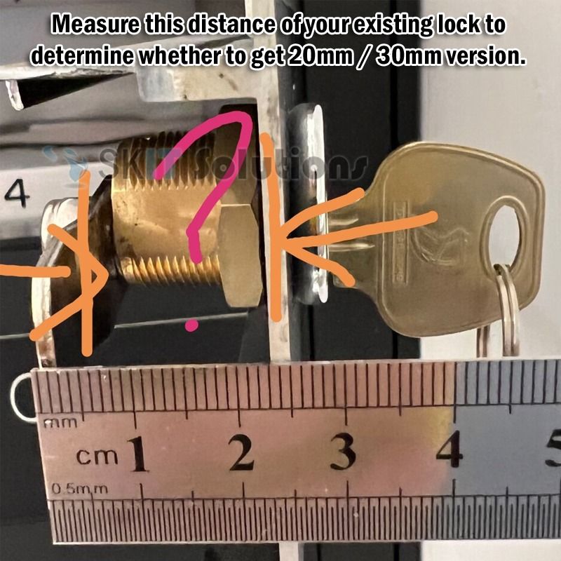 SG HDB Condo Mailbox Lock Mechanical Mail Letter Box Lock Keyless 3 Digits Combination