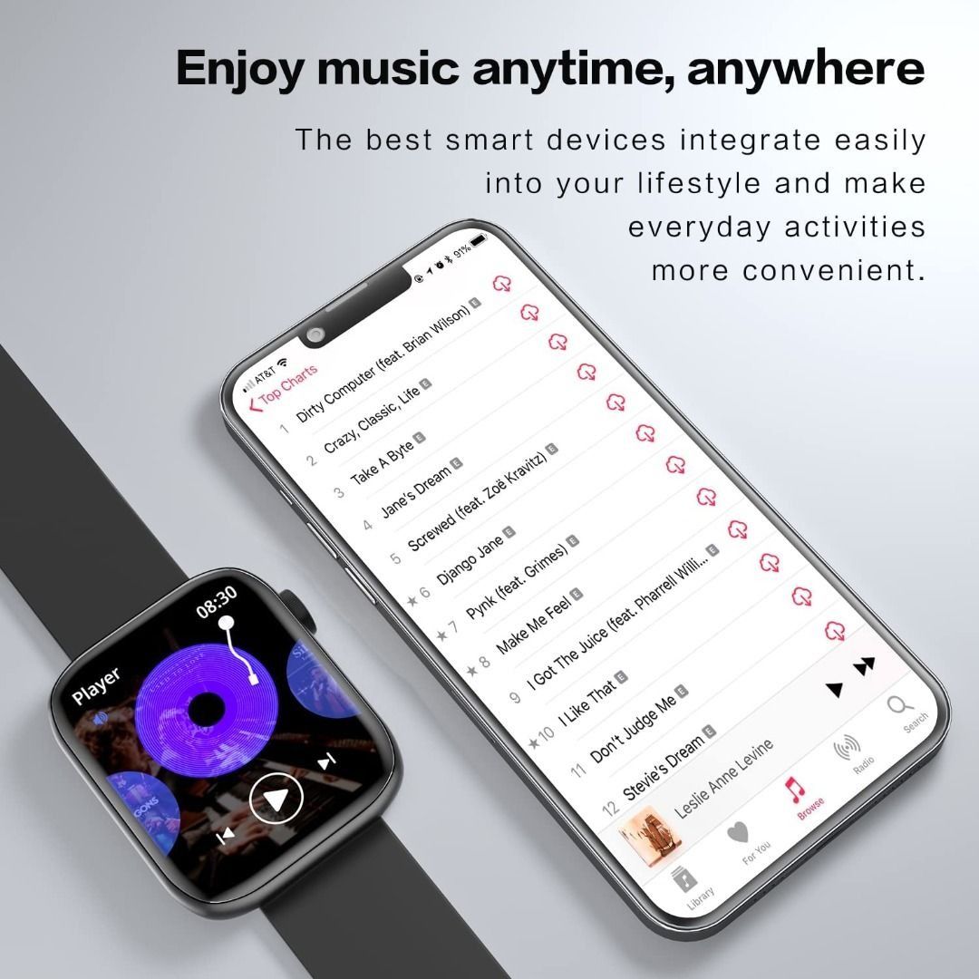 Smart Watch for Calling Call Receiving Dial 1.8 Inch HD Full Touch Screen Smartwatch Fitness Tracker with Call Heart Rate Monitor 118 Sports Modes