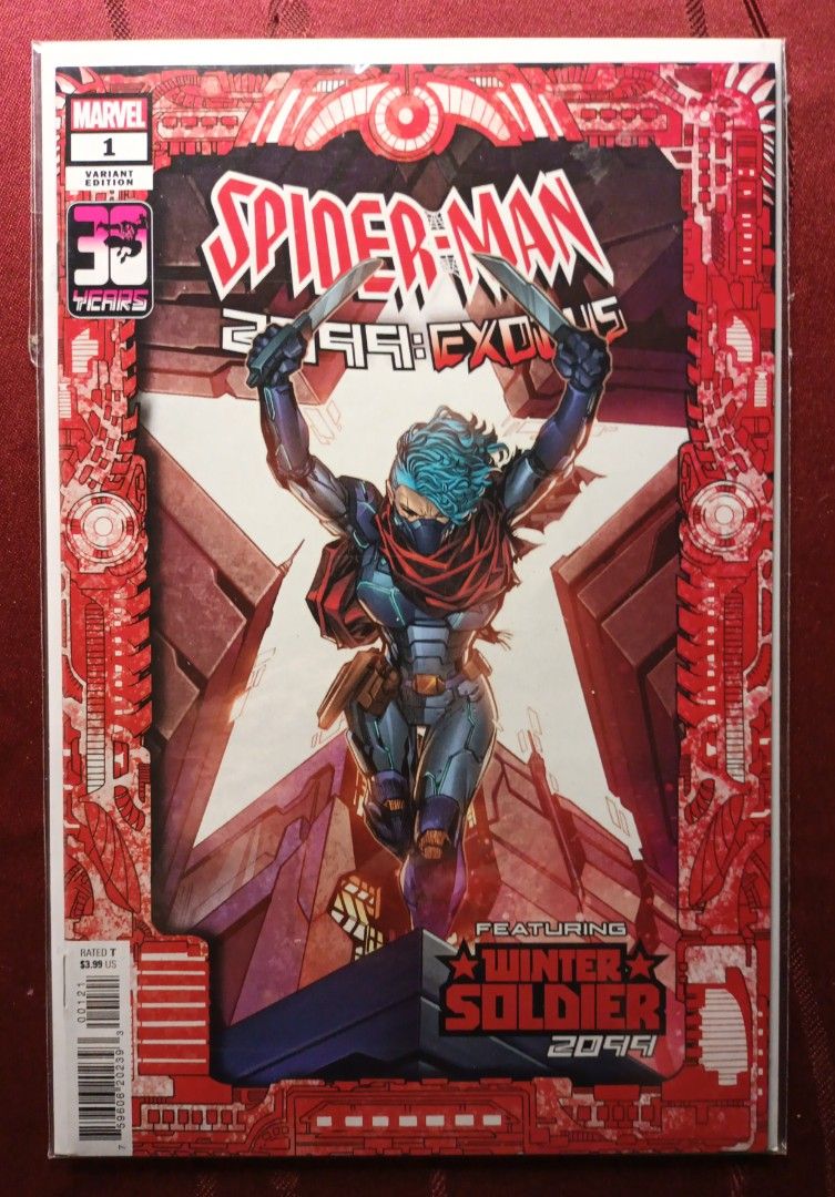 Spider-man 2099: Exodus (Category: Comics & Manga) located in Marikina City. Submitted by ferdzramos3691 (Listing ID 1252672579, Image 3). Description: Selling Spider-man 2099: Exodus (complete set), Written by Steve Orlando with various artist per issue - Paul Fry, Marco Castiello, Ze Carlos, Alessandro Miracolo and Kim Jacinto for Marvel Comics Year 2022; Issue Alpha and # 1 - 5 are all Frame Variants - cover artist - Ken Lashley & Juan Fernand