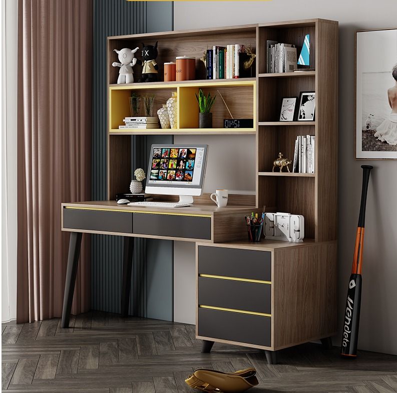 Study table hotsell with side shelf