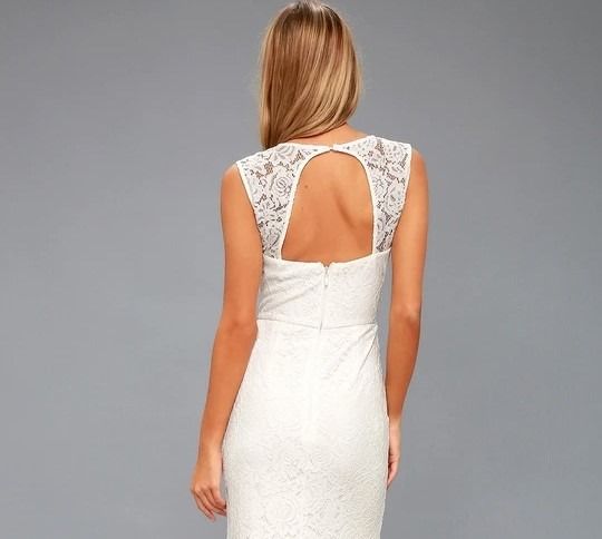 White lace hotsell bodycon maxi dress