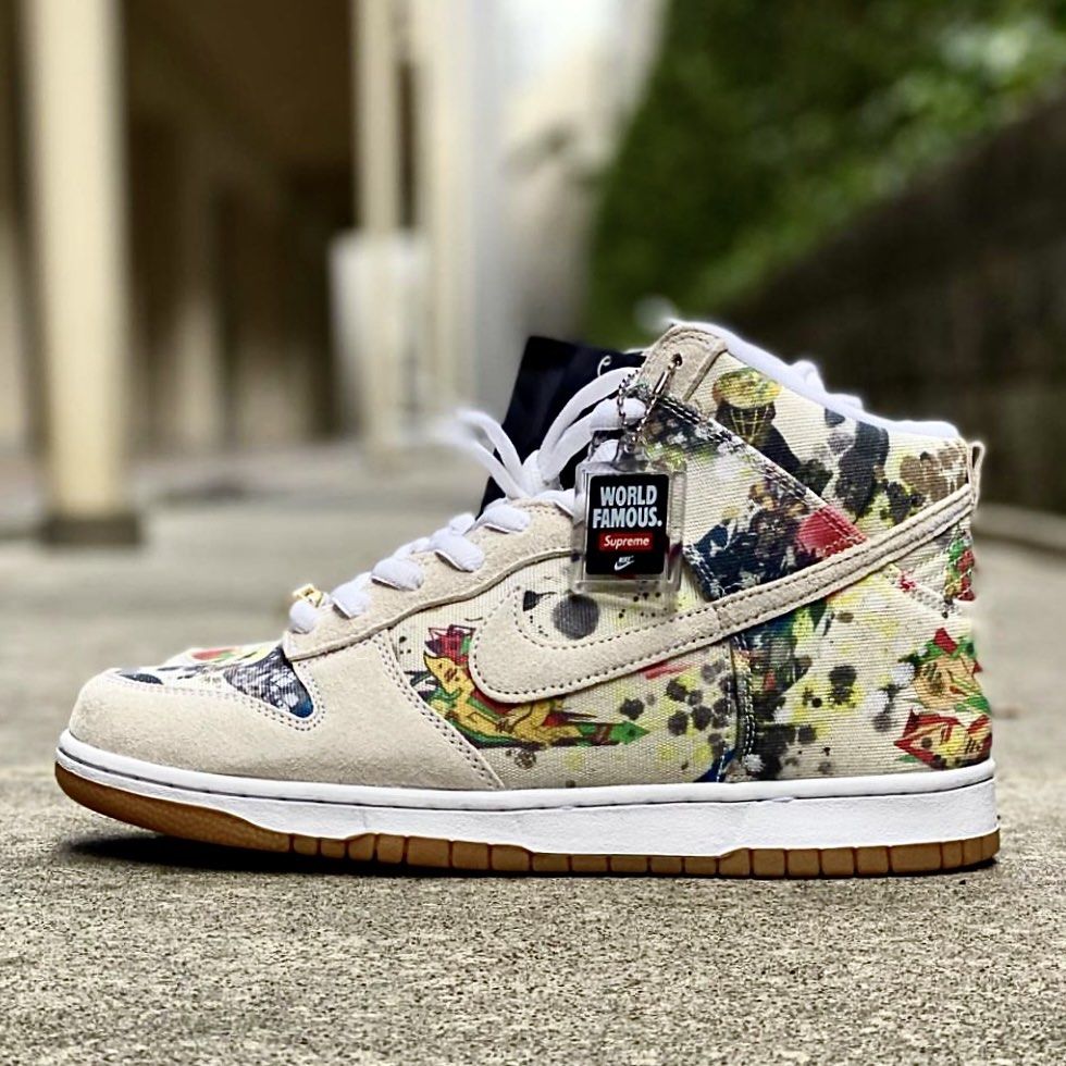 Supreme Nike SB Rammellzee Dunk High, 名牌, 鞋及波鞋- Carousell