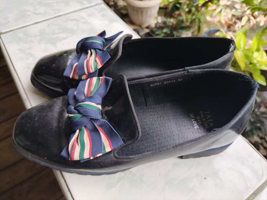 TATA leather black shoes