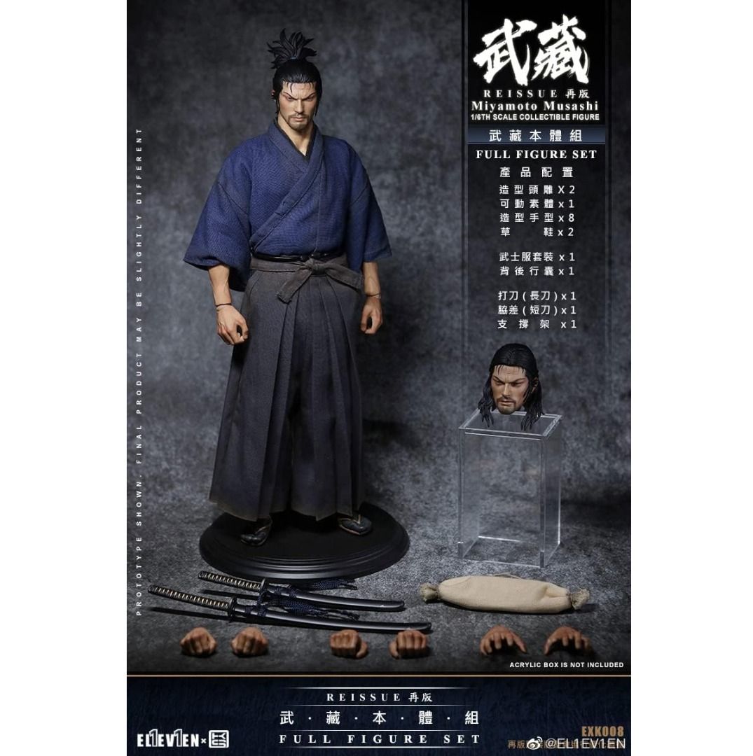 Tbmodel EXK008 eleven X kai studio 16 Action Figure Musashi Miyamoto Body  2-Piece Headset Action Figure Toy, Hobbies & Toys, Toys & Games on Carousell