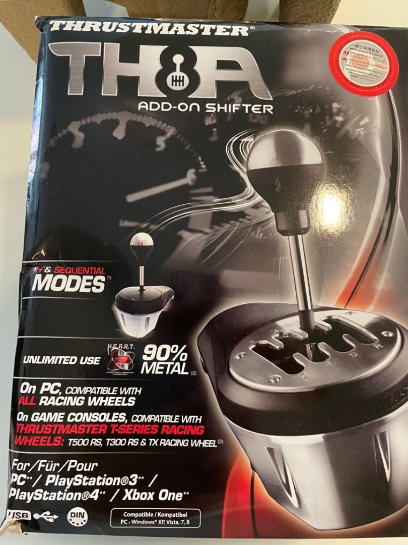 The Thrustmaster TSS handbrake and the TH8A gear shift video game