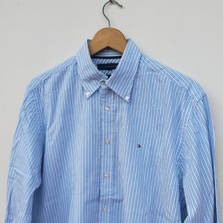 Tommy Hilfiger Polo Blue Striped Buttondown Polo