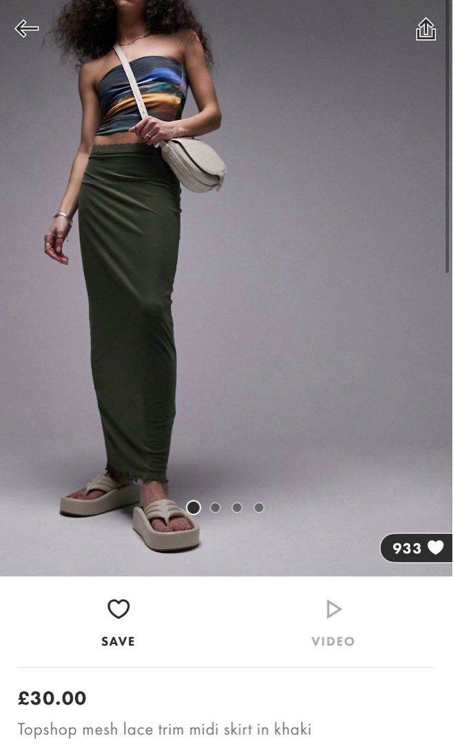 Khaki skirt topshop discount