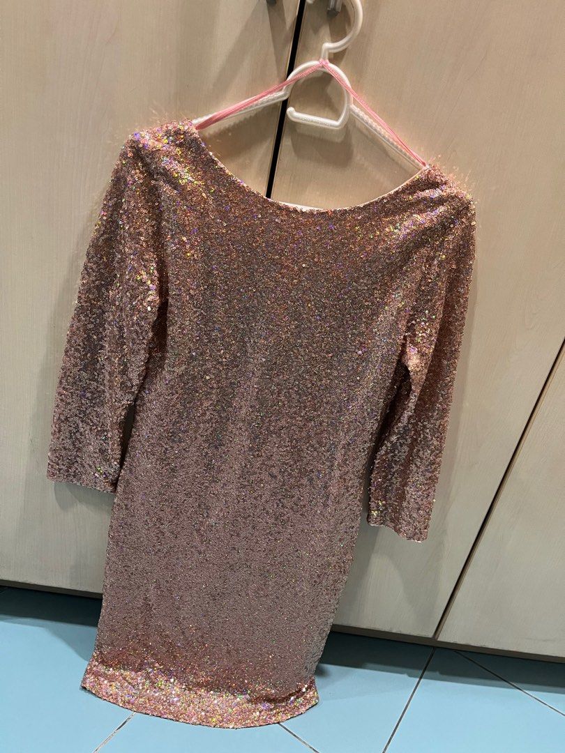 Topshop rose gold online dress