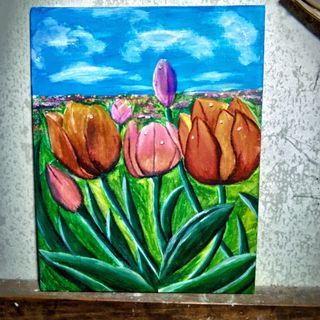 Tulips painting on Canvas