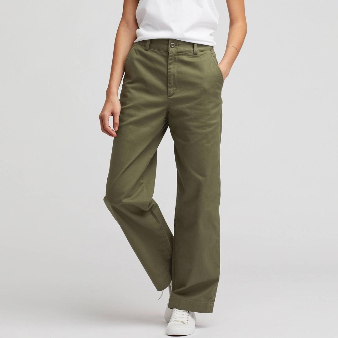 High waisted army green pants best sale