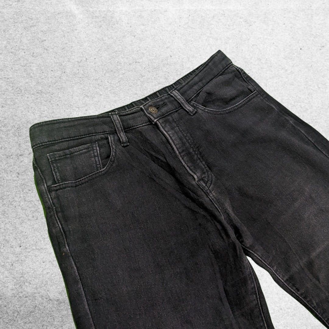 pakaian bawahan celana celana-panjang UNIQLO Black Jeans Long Pants