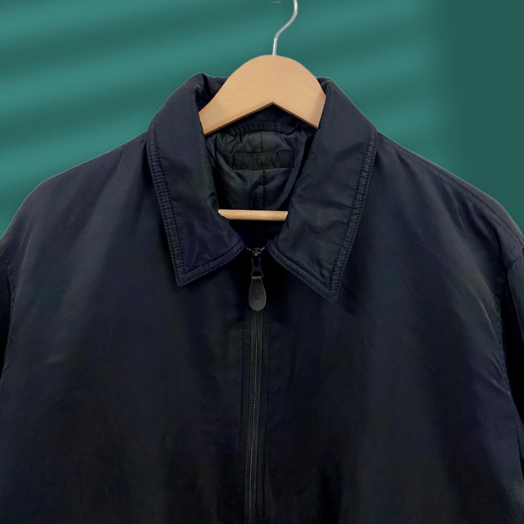 Uniqlo Navy Collar Bomber Flight Jacket Outerwear Men s Fashion