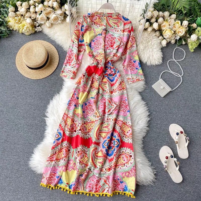 Colourful maxi dress hot sale