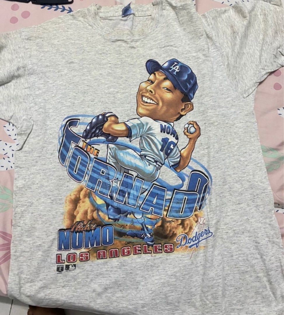 Vintage LA Dodgers Hideo Nomo T Shirt Made In USA, Men's Fashion