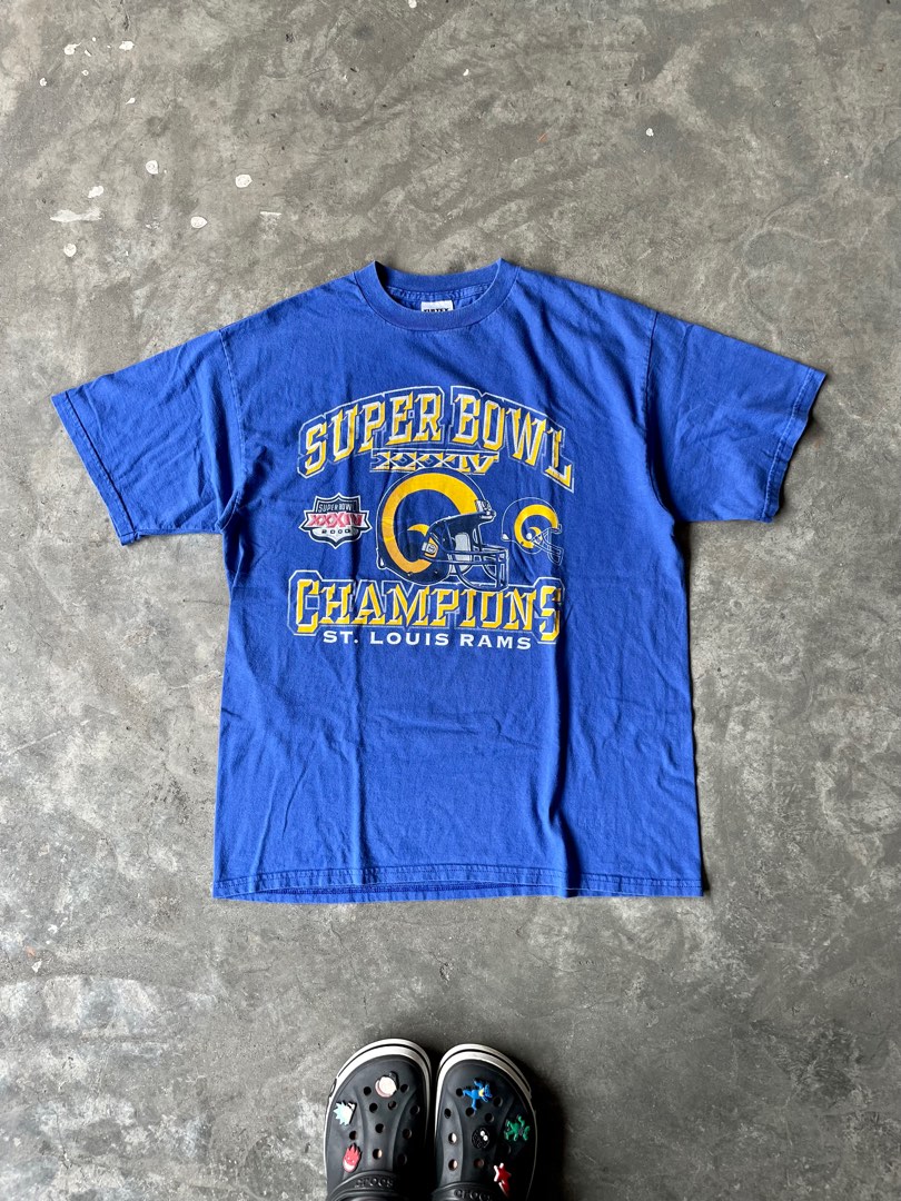 90s Super Bowl XXXIV St. Louis Rams Xmas t-shirt Extra Large - The