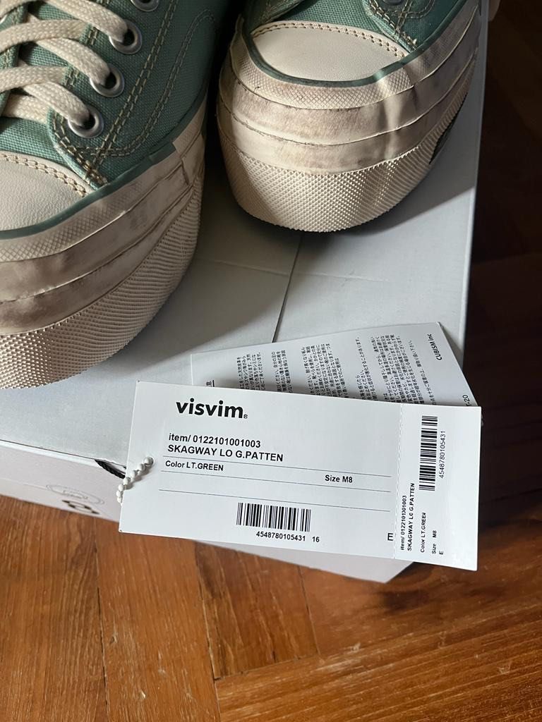 Visvim Skagway lo g patten lt green, 男裝, 鞋, 波鞋- Carousell