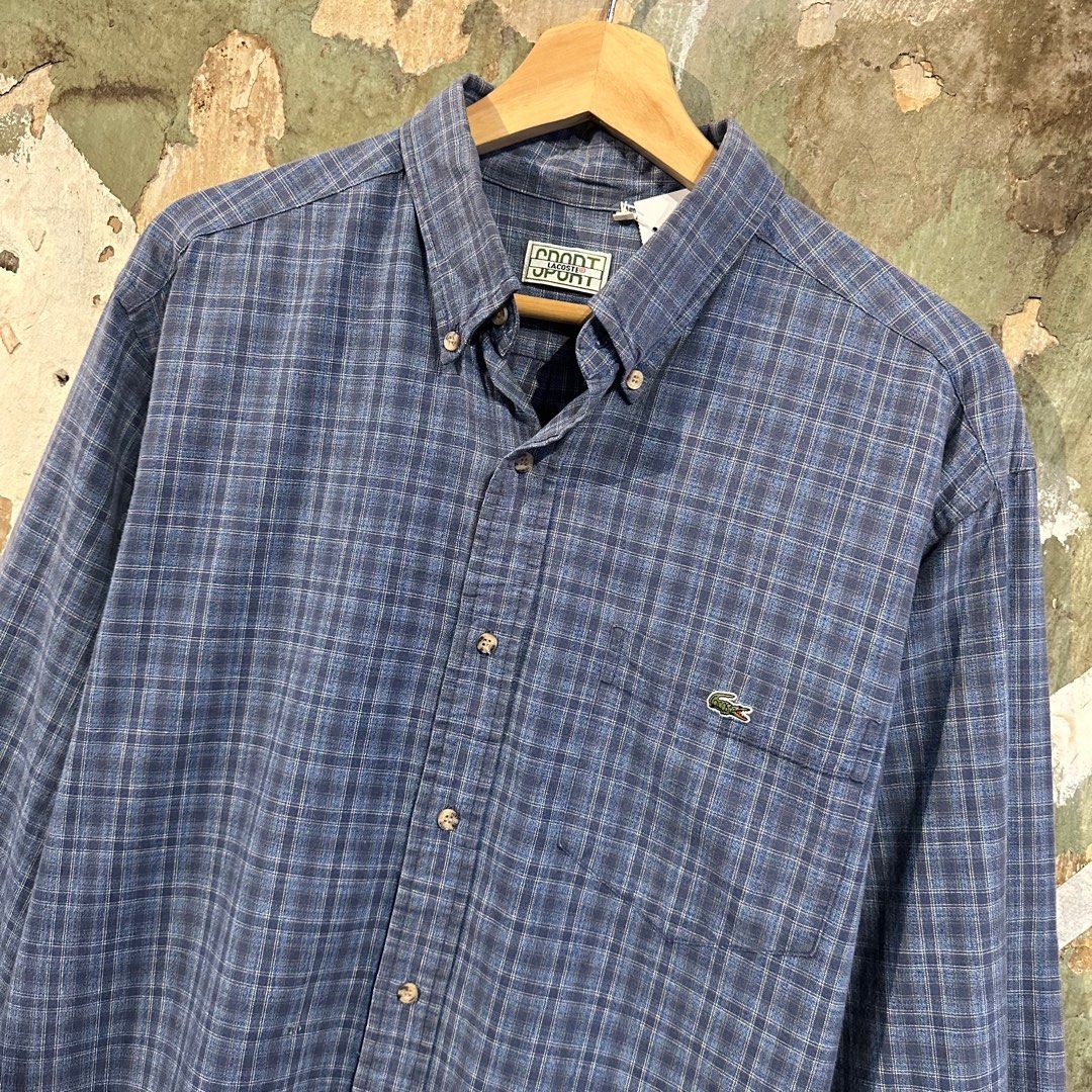 Vtg Lacoste Sport Flannel Shirt Men s Fashion Tops Sets