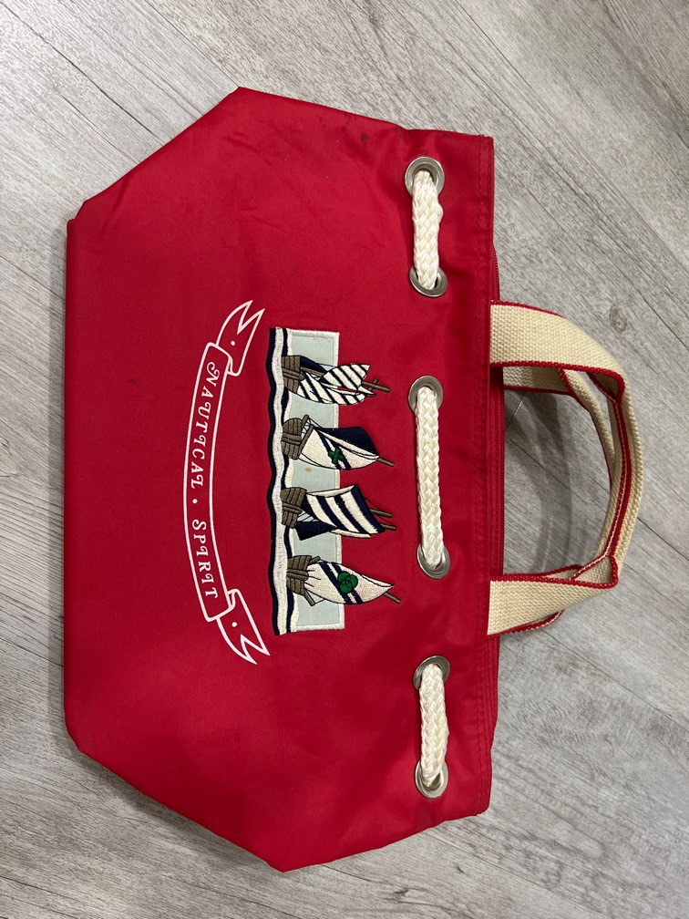 Red new arrivals beach bag