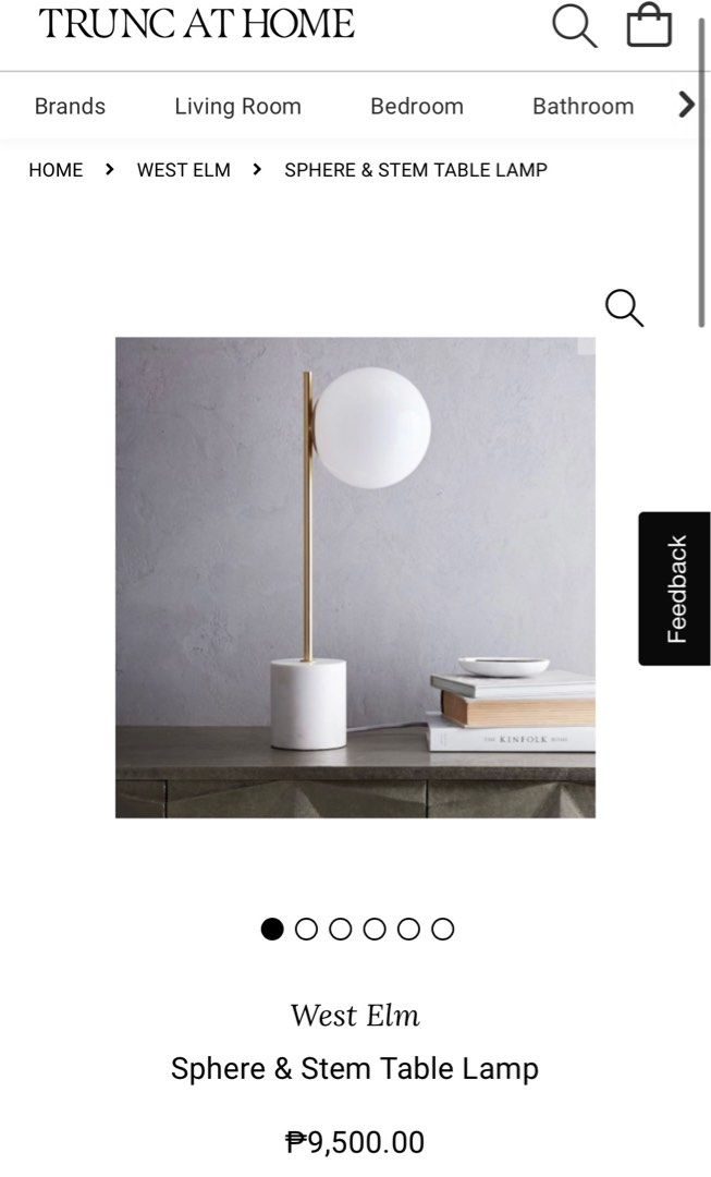 West elm sphere and stem table lamp cheap