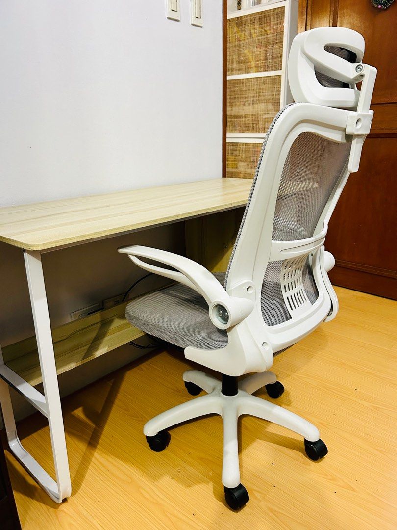 WFH Office Desk and Chair, Furniture & Home Living, Office Furniture