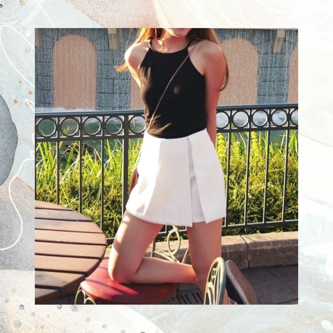 Fashion skorts white top