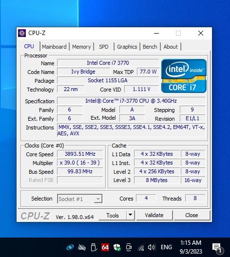 WTS] Used Intel® Core™ i7-3770 Processor / LGA1155 / 4 C 8 T