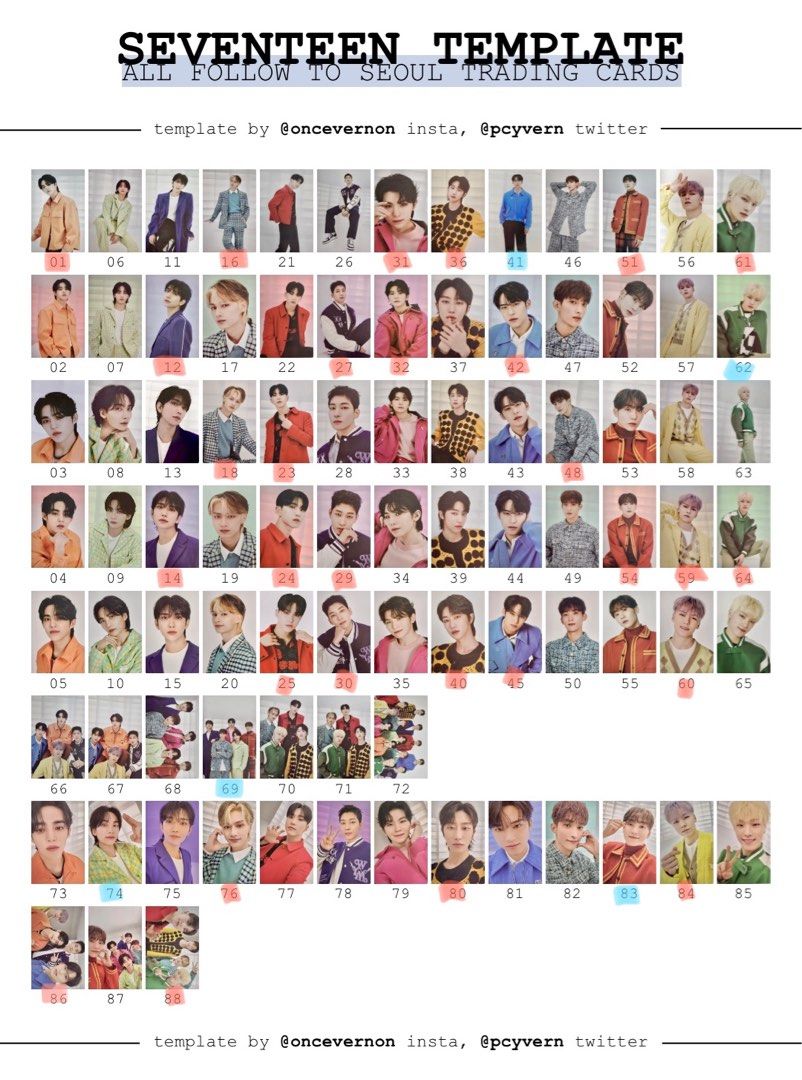 WTT/WTS Seventeen Follow to Seoul trading cards, Toys