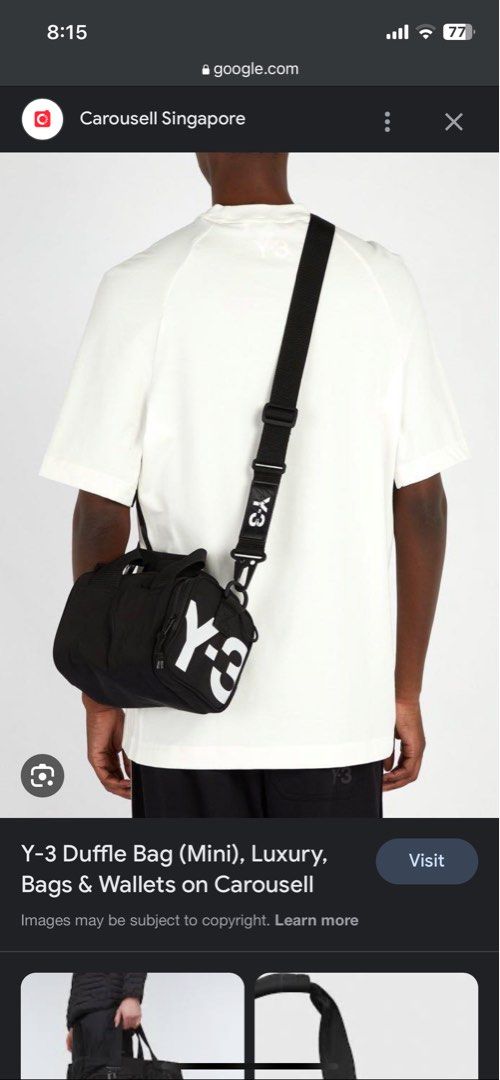 Y3 mini sales duffle bag