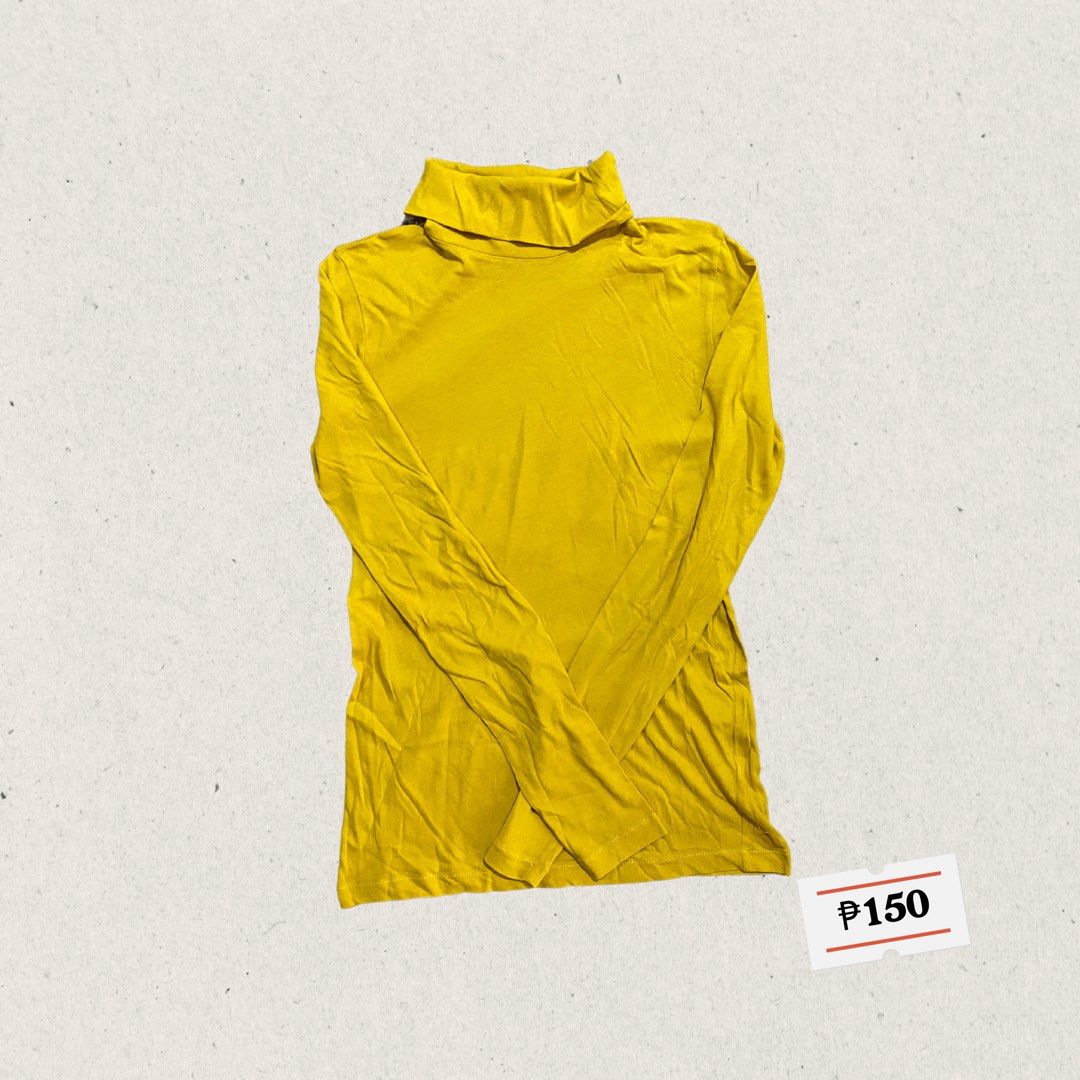 yellow turtleneck (Category: Longsleeves) located in Caloocan City. Submitted by steftaleon (Listing ID 1252781757, Image 1). Description: .