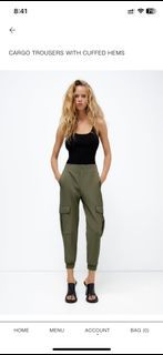 S) Zara Snake Print Elastic Waist Drawstring Draped Jogger Pants, Women's  Fashion, Bottoms, Other Bottoms on Carousell