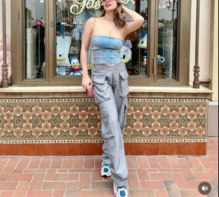 zara denim tube and shein pants