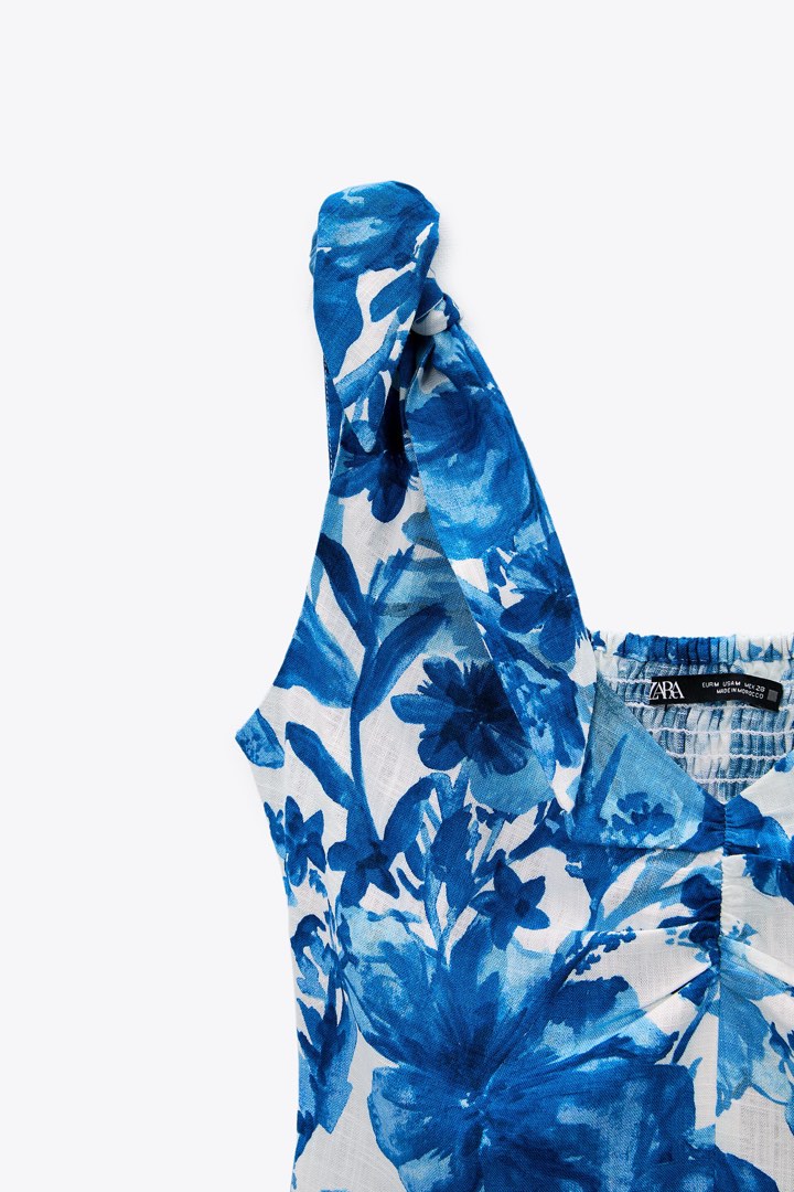 Zara Floral top, Women's Fashion, Tops, Sleeveless on Carousell