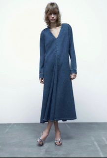 Zara Long Denim Dress