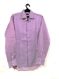 Zara Man shirt stripe purple kemeja garis ungu formal