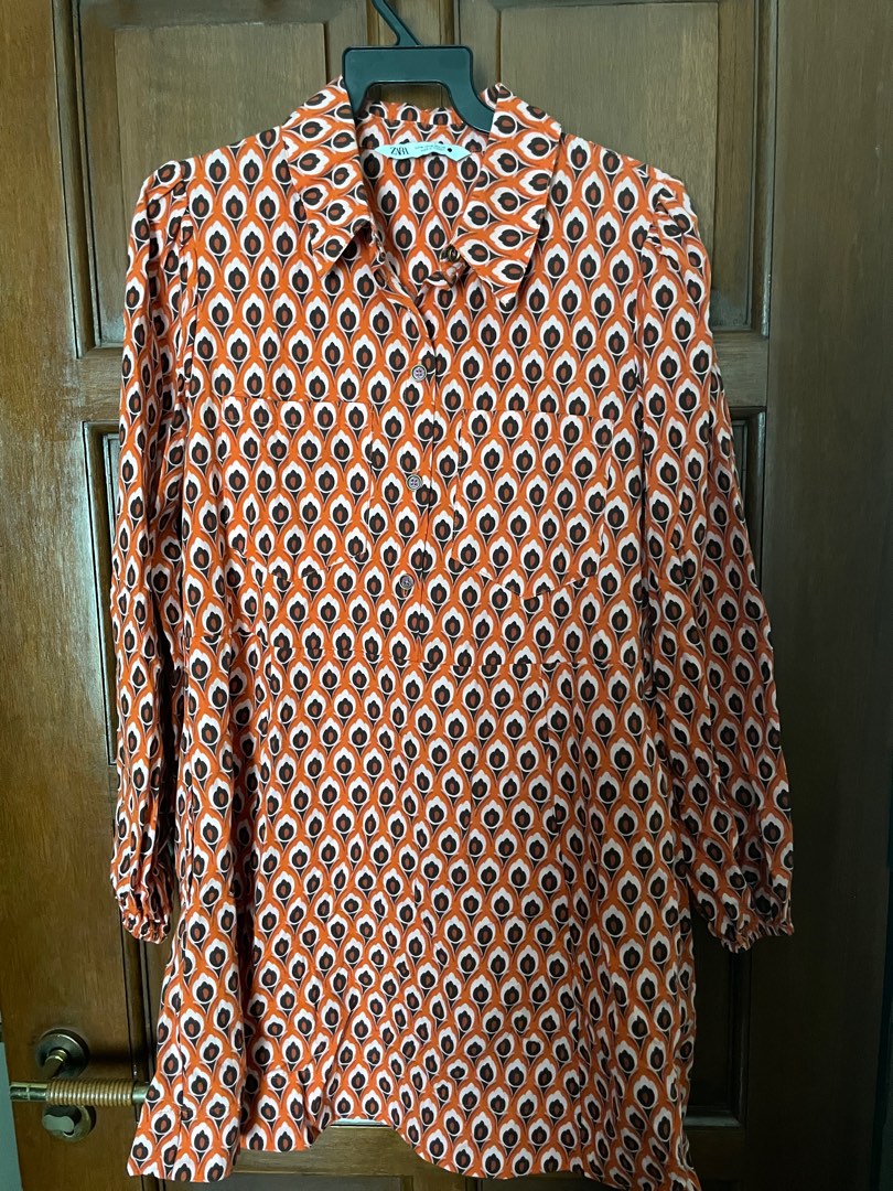 Zara mini shirt dress, Women's Fashion, Dresses Sets, Dresses on