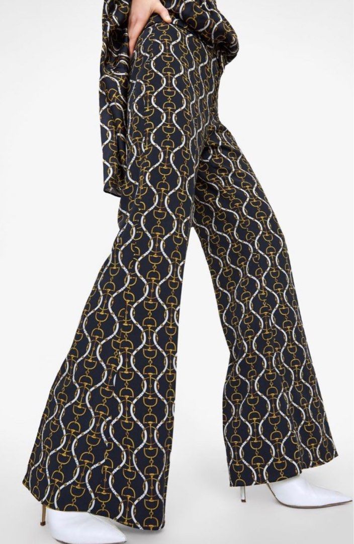 Zara printed pants, Women's Fashion, Bottoms, Other Bottoms on Carousell