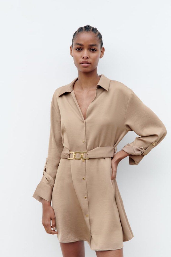Belted outlet dress zara