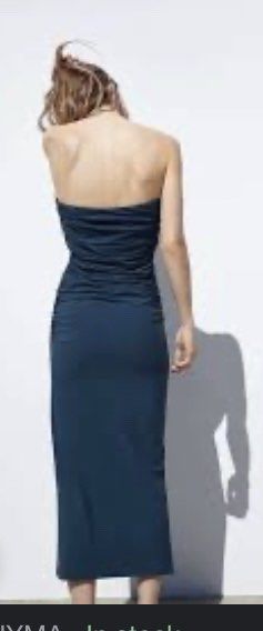 zara blue cut out dress ZARA Navy Blue Cut Out Dress by ZARA