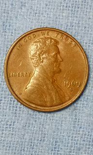 1969 s/s lincoln memorial one cent, uncirculated