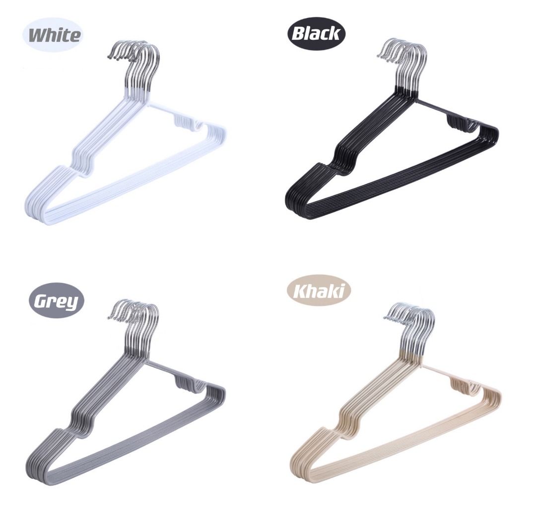 50pcs Adult Plastic Hangers With Anti-slip Coating For Household Use,  Clothes Drying & Organizing