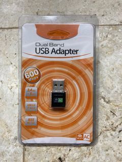 600Mbps USB Wireless Wifi Dongle Adapter 2.4G/5GHz PC WiFi Receiver
